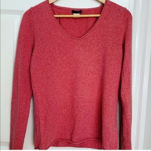 J. Crew Cotton Cashmere V-Neck Sweater EUC